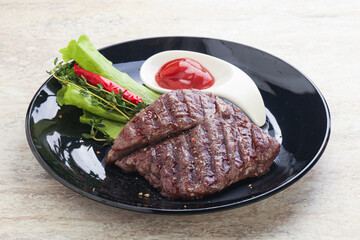 Grilled machete skirt beef steak