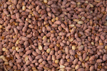 Ripe salted Peanuts sold in the market