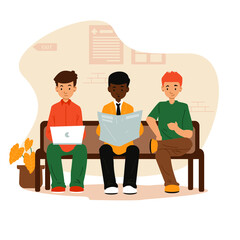 Illustration graphic of In Waiting. Perfect for banner, social media, etc.