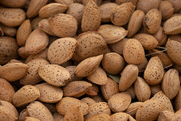 Ripe almond sold in the market