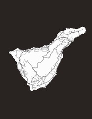 Tenerife Island Map © Mapique