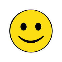 Smiling face emoji. Isolated. Vector. Cartoon