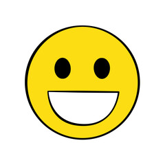Smiling face emoji. Isolated. Vector. Cartoon