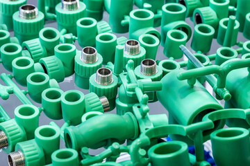 various goods and parts made of plastic, fittings and adapters - 487986118