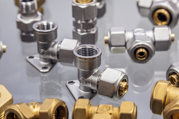 fittings and valves, copper and steel adapters and plumbing fixtures - 487986384