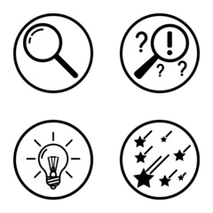 Circles1-2 Flat Icon Set Isolated On White Background
