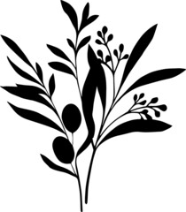 Olive Branches Silhouettes Olive Branches SVG EPS PNG