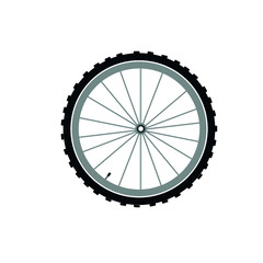 bicycle wheel isolated on white