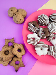 chocolate chip cookies on a plate