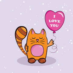 Cat in love Illustration