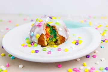 rainbow donut
