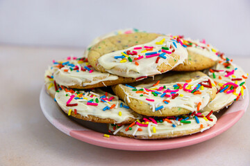 Obraz na płótnie Canvas Funfetti Birthday Cookies