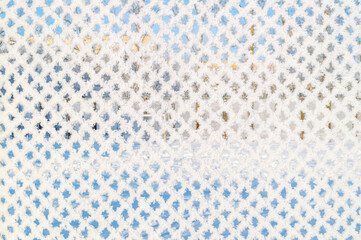 pattern of frost-covered chainlink fence