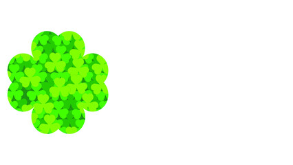 clover shamrock seamless frame on white background, perfect for the wallpaper, postcard, and background illustration