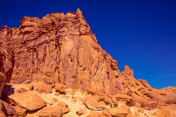 Fototapeta premium Mountain desert landscape in Timna Park, Israel