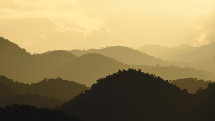 sunrise in the mountains