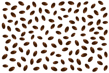 コーヒー豆が敷き詰められたイラスト。