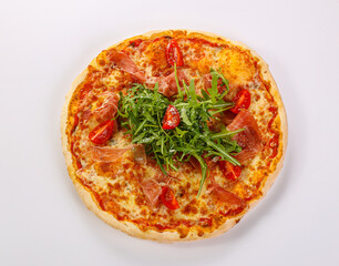 Pizza with parma and rucola