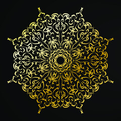 Circular pattern mandala art decoration elements