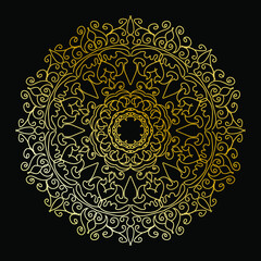 Circular pattern mandala art decoration elements