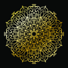 Circular pattern mandala art decoration elements