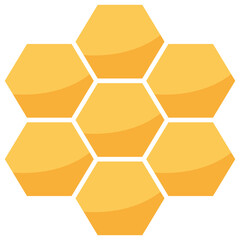 Hive silhouette. Honeycomb. Vector icon.