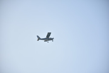 Perspective view of light aircraft in flight