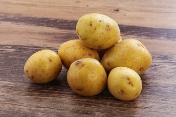 Raw small organic baby potato