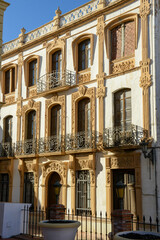 Traditional house on the old center of Ronda, Spain