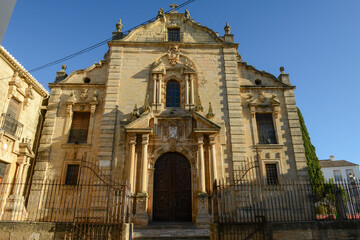 Fototapeta na wymiar The church of Saint Cecilia at Ronda in Spain