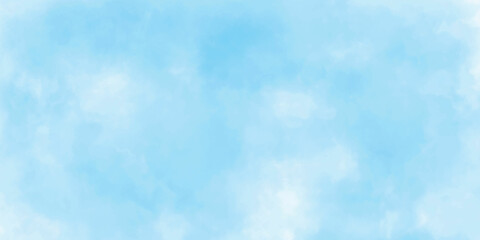 abstract watercolor painting blue sky overcast above the cloud in horizontal view beautiful cloudscape for background