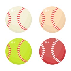 Vector illustration set of a baseball for sports in competition, perfect for sports advertising