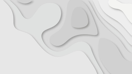 Abstract topographic background. 3D papercut layers. Abstract paper cut art background