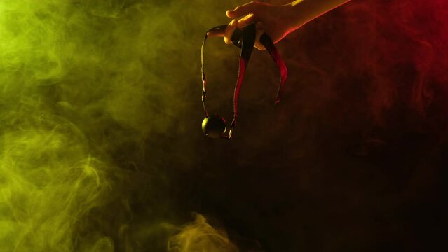 Black ball gag for adult games