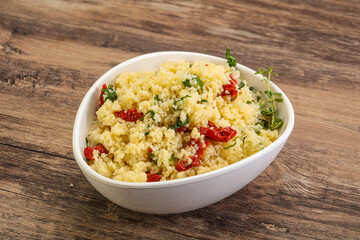 Vegetarian uisine - couscous with vegetables