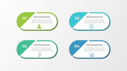 Vector infographic design template with 4 options or steps