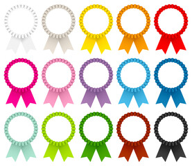 Set Fünfzehn Dreidimensionale Orden Bunt