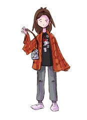 girl with shopping bags