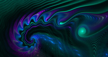 Abstract fantasy swirls of fractal shapes. Fantastic fractal background. Digital fractal art. 3d rendering.