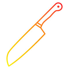 Illustration of kitchen knife design icon