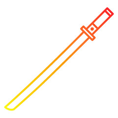 Illustration of Samurai Sword design icon