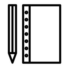 pencil and note icon