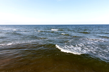 Fototapeta na wymiar cold Baltic sea in August