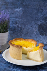 Cream Cheese lava Tart with apricot jam