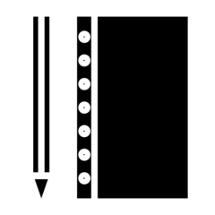 pencil and note icon