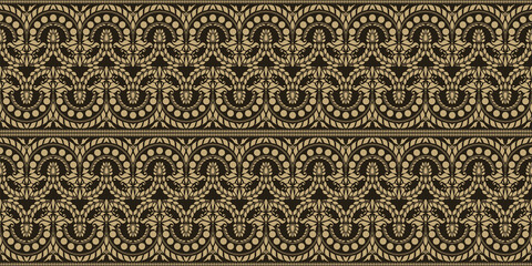 Traditional indian background. Seamless pattern.Vector. 伝統的なインドのパターン