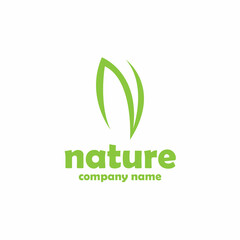 green eco frendly logo design vector