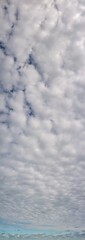 Fantastic soft thunderclouds, sky panorama