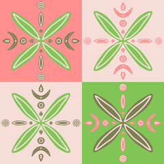 ceramic tile in patchwork style vector pattern ethnic backgrounds