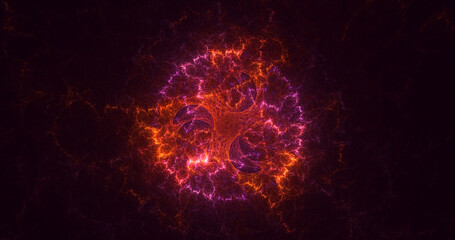 3D rendering abstract fractal light background